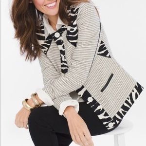 Chico’s zebra/tweed jacket
